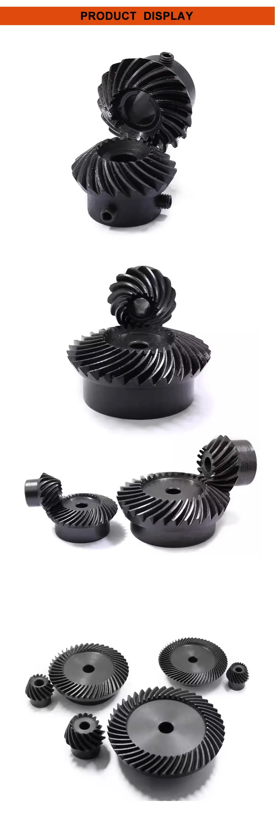 1 Paar 45 # Stahlspiral-Kegelrad 1M20 Zahnloch 6 mm und 8 mm Oberfläche Hochfrequenz-Abschreckungs-Helix-Winkel 35 Grad – Detail 19