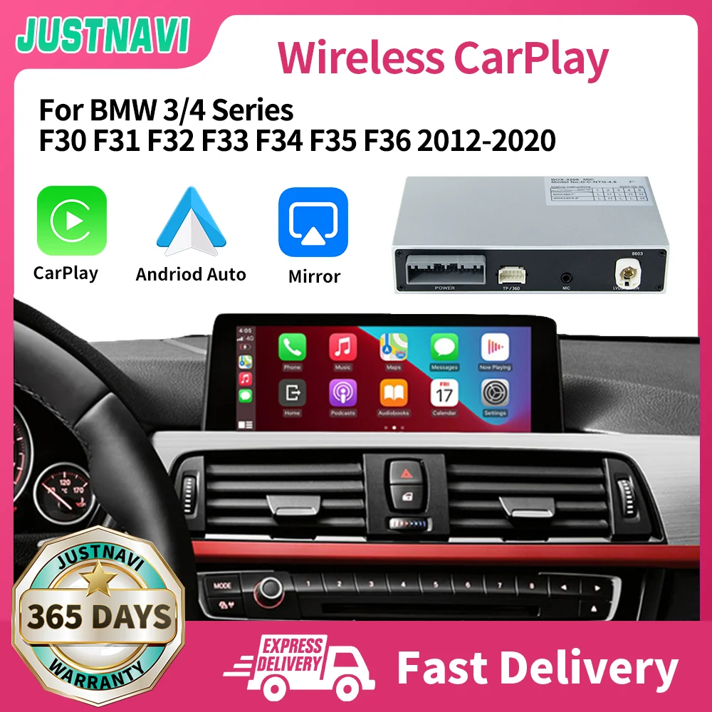 Justnavi wireless apple carplay modul box android auto für bmw nbt cic