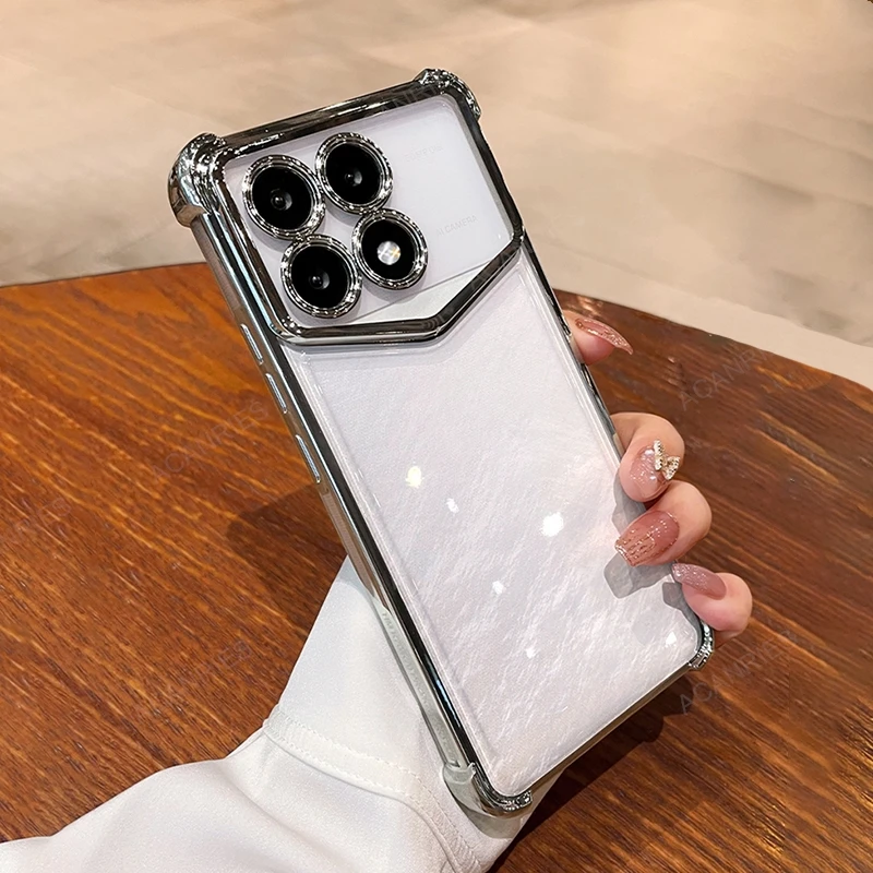 Enhanced Silicone Shockproof Phone Case with Four-Corner Thickening and Plating