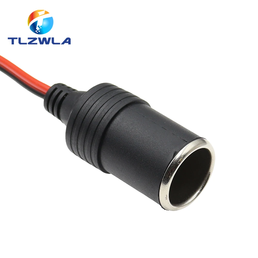 Alligator Clip Adapter 12V Power Car Cigarette Lighter Female To Alligator Clip Extension Connector To Terminal Clip-on Battery Adapter Auto Socket