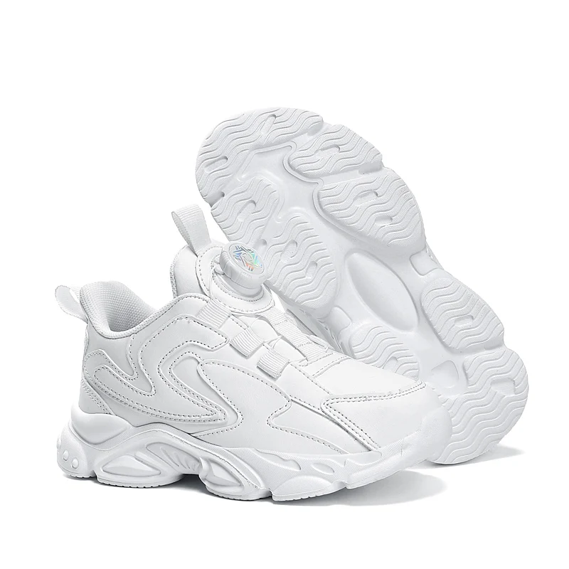 Children Shoes Boy Sneaker Black White School Tennis Sneaker Lightweight Chunky Sole Casual Sports Shoes for Boy