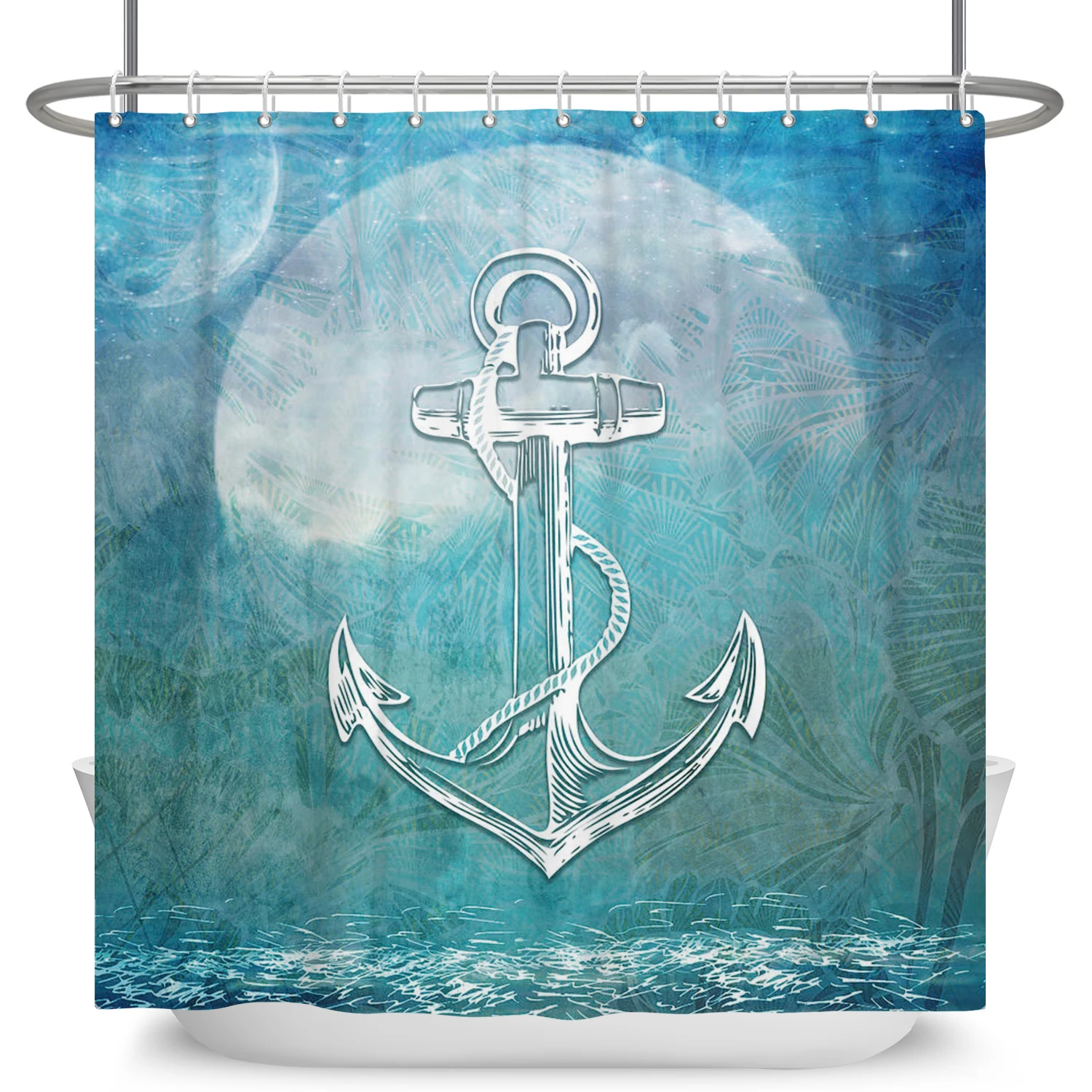 Nautical Sailboat Shower Curtain Compass Anchor Lighthouse Vintage Pirate  Bath Curtain Polyester Fabric Bathroom Decor with Hook - AliExpress