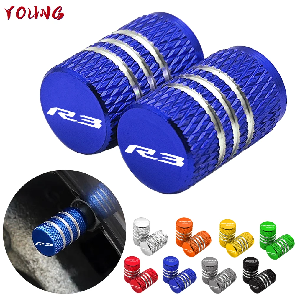 

For Yamaha YZFR3 YZF R3 YZF-R3 2016 2018-2023 Motorcycle Accessories CNC Aluminium Wheel Tire Valve Stem Caps Airtight Covers