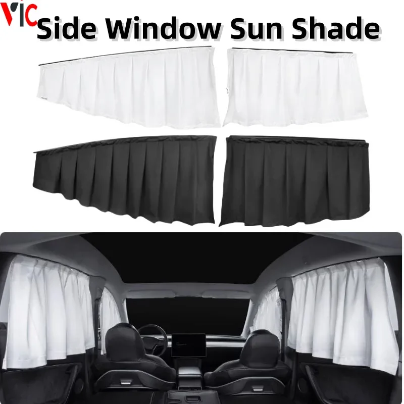 

For Tesla Model 3/Y Side Window Sunshade Car Camping Privacy Curtain Sun Shade Covers,Blocks UV Rays Car Interior Accessories