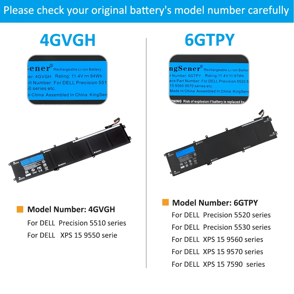 Enhanced High-Capacity Laptop Battery Replacement - 97WH 56WH
