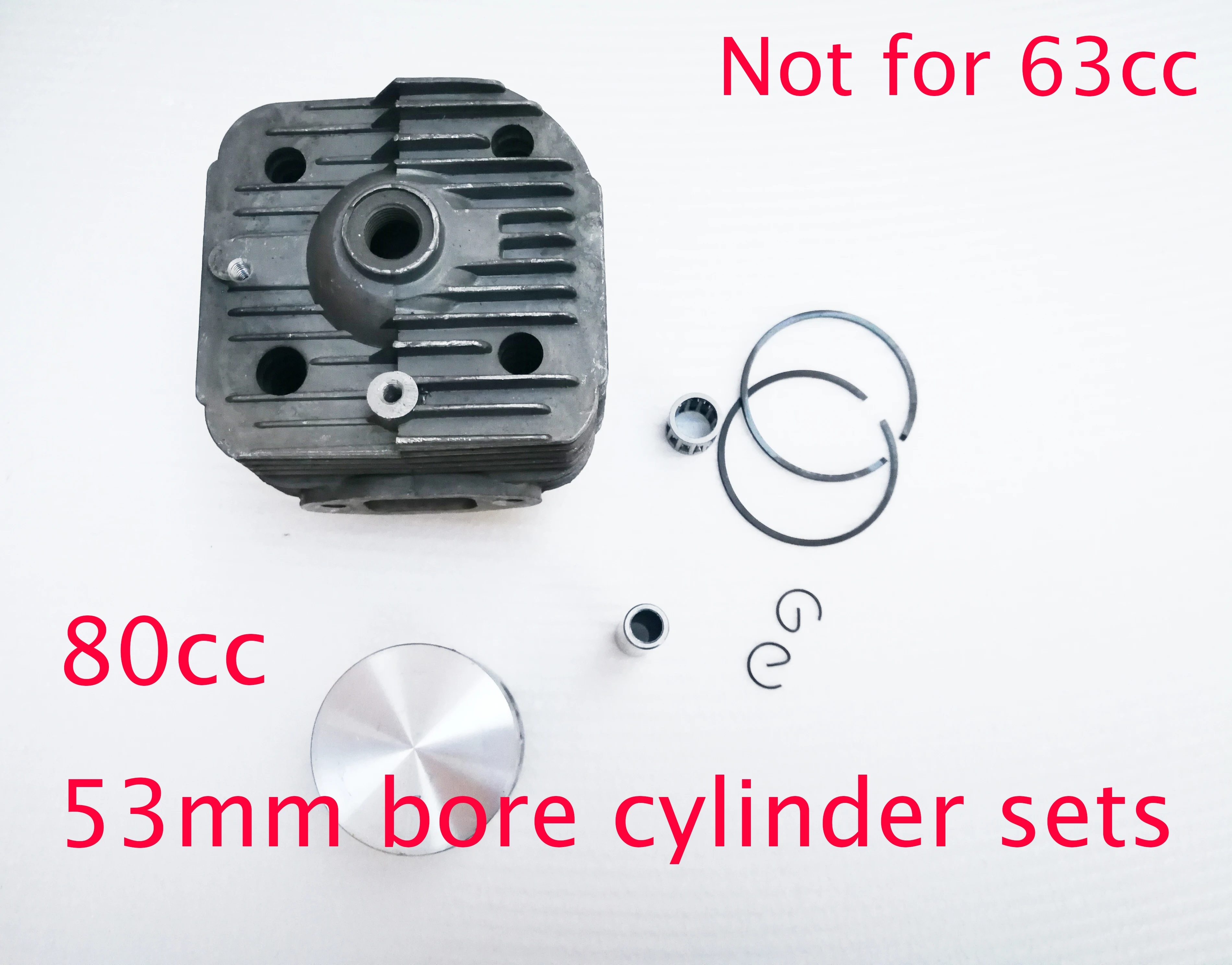 80cc Cylinder Piston Ring Kit 53mm Engine 1e53F  Motor Cutter Scooter Gopeds Kesai EVO Earth Ground Drill Outboard Not For 63cc 380v ring chain motor operated switch rainproof controller crane crane crane switch