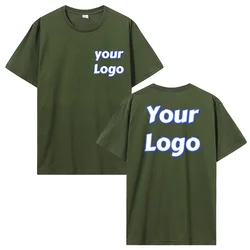 Personalized Unisex Cotton T - Shirt with Customizable Print Design - XXXL (Army Green)