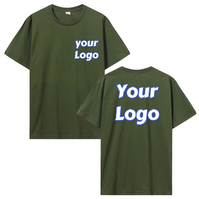Customized Print T Shirt Men Women Custom Cotton Tops Tees DIY Your Like Photo Or Logo Cotton T-shirt Personalized Men Clothing 2