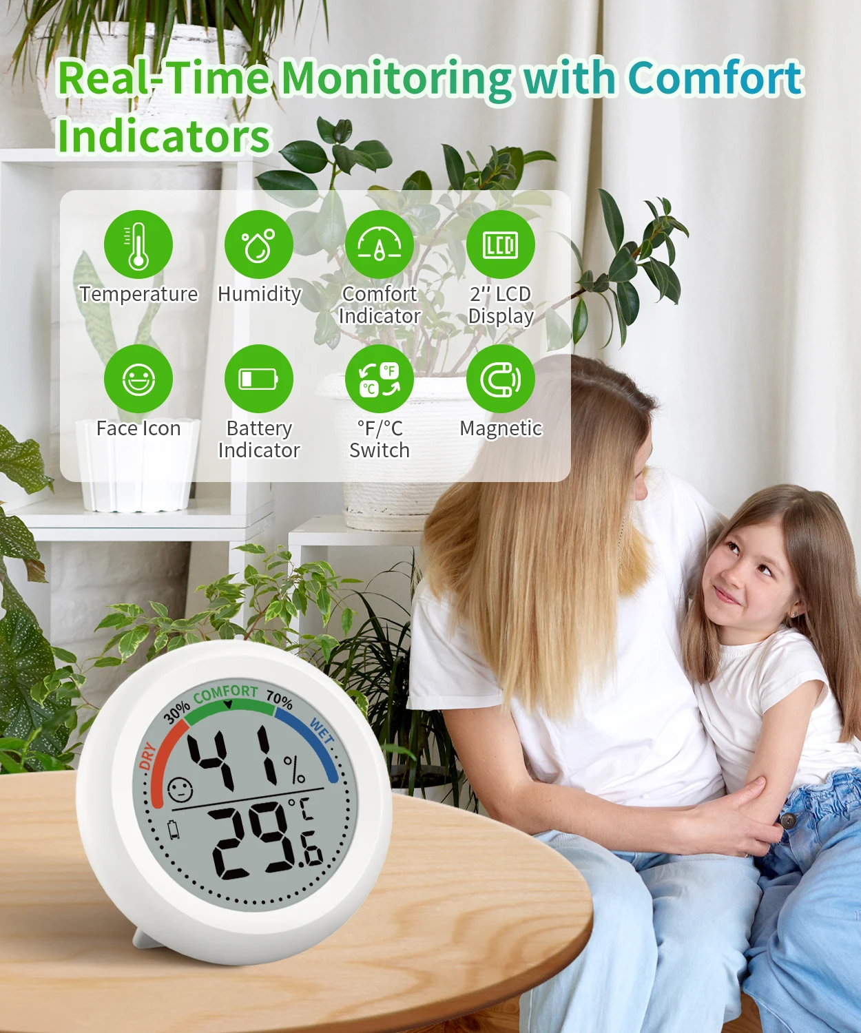 Smart Indoor Temperature and Humidity Monitor with Display