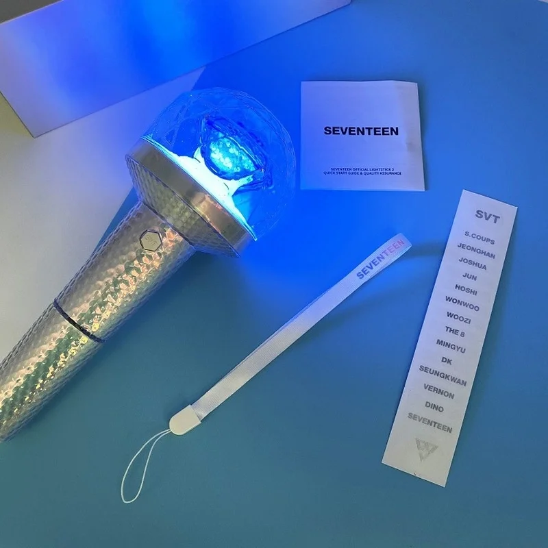Kpop Official Light Stick Seventeens Lightstick Ver 2. with Bluetooth Concert LED Glow Lamps Hiphop Light up Toys Glowing Time