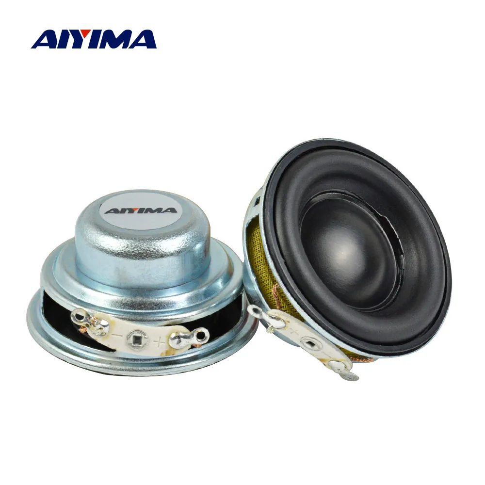2Pcs Mini Portable Speaker 40MM 4 Ohm 5W Full Range Rubber Side NdFeB Magnetic Audio Home Theater