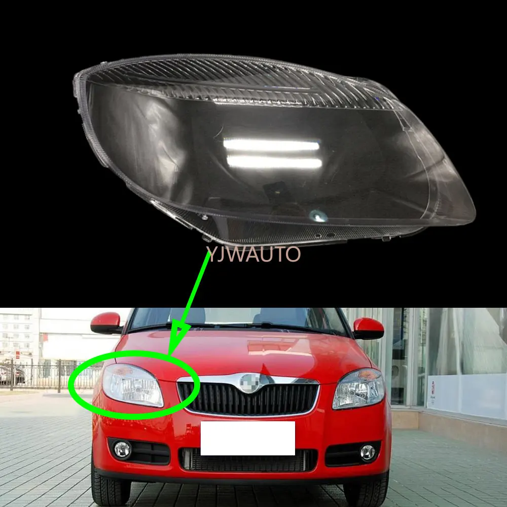 HeadlampLensForSkodaFabia20082011HeadlightCoverCarLights
