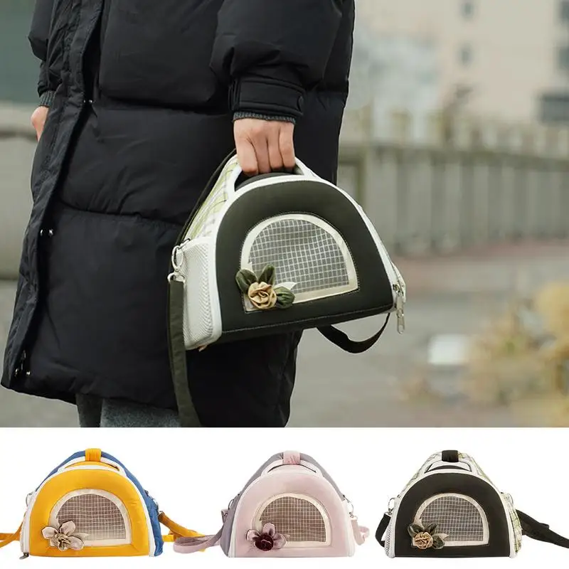 

Small Pet Carrier Breathable Hamster Comfortable Travel Bag Multifunctional Carrying Storage Shoulder Sleeping Pouch For Animals