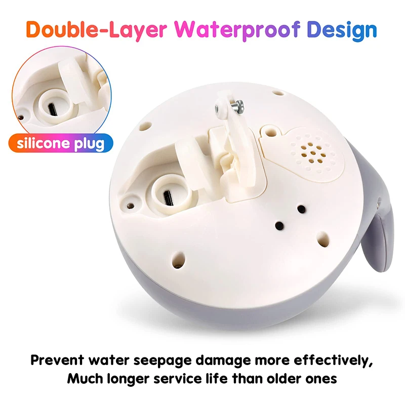 Upgraded Baby Rechargeable Bath Toy with Waterproof Light Up Whale Spray Water Bathtub for Toddlers Kids Pool Bathroom Toys 2