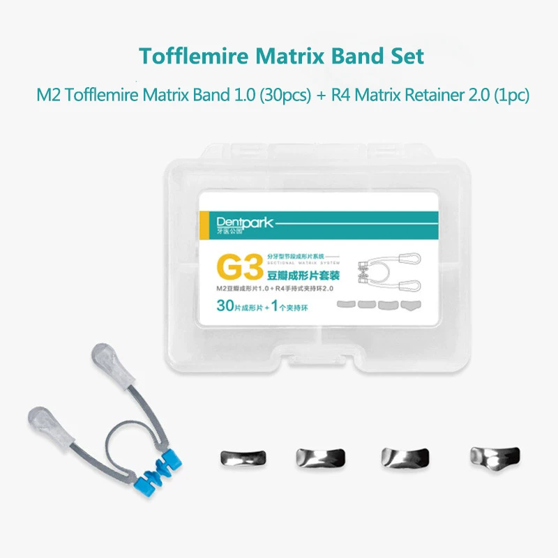 3 Boxen Dental Tofflemire Matrix Band Set Kieferorthopädische Konturierung Matrix System für Molaren Restaurierung
