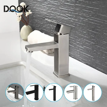 Basin Sink Bathroom Faucet Deck Mounted Hot Cold Water 1