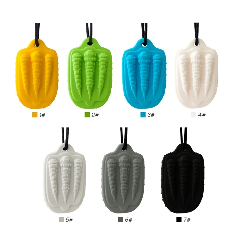 Baby Silicone Teether Kids Chew Necklace Sensory Chewy Pendant Oral Motor Toys Therapy Tools for Autism ADHD chidren's goods teething toys silicone teething toys baby teething toys silicone teether sensory chew necklaces