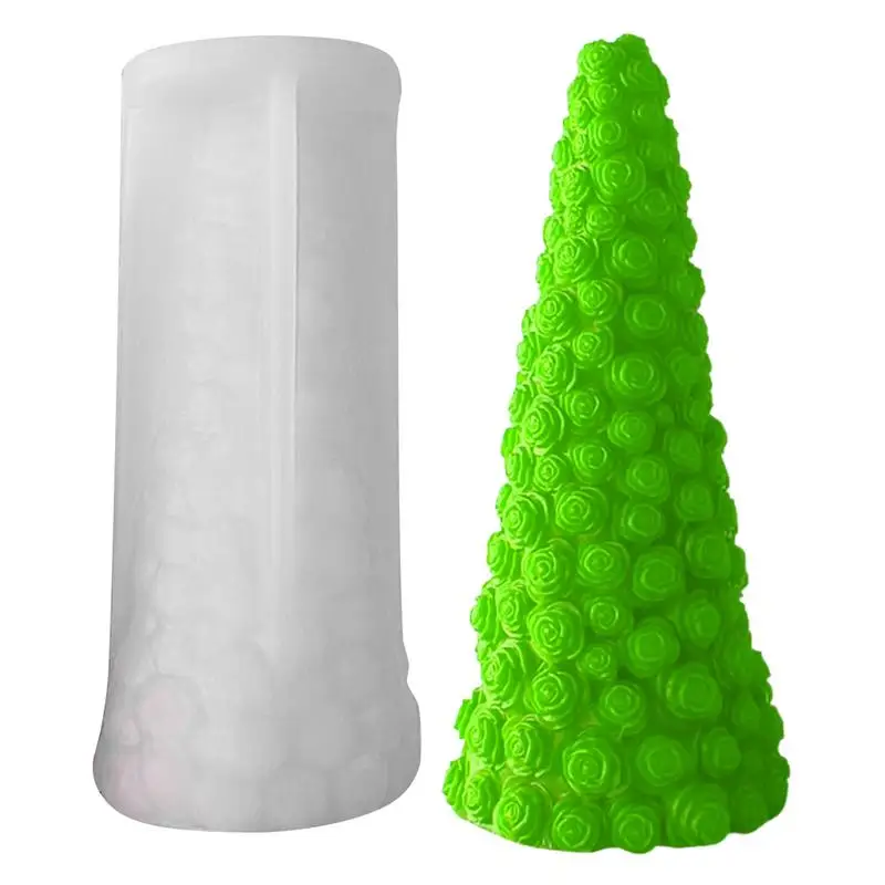 

Christmas Tree Candle Mold Creative Silicone Candle Making Molds Flexible Reusable Epoxy Resin Mold Home Decoration Accessories