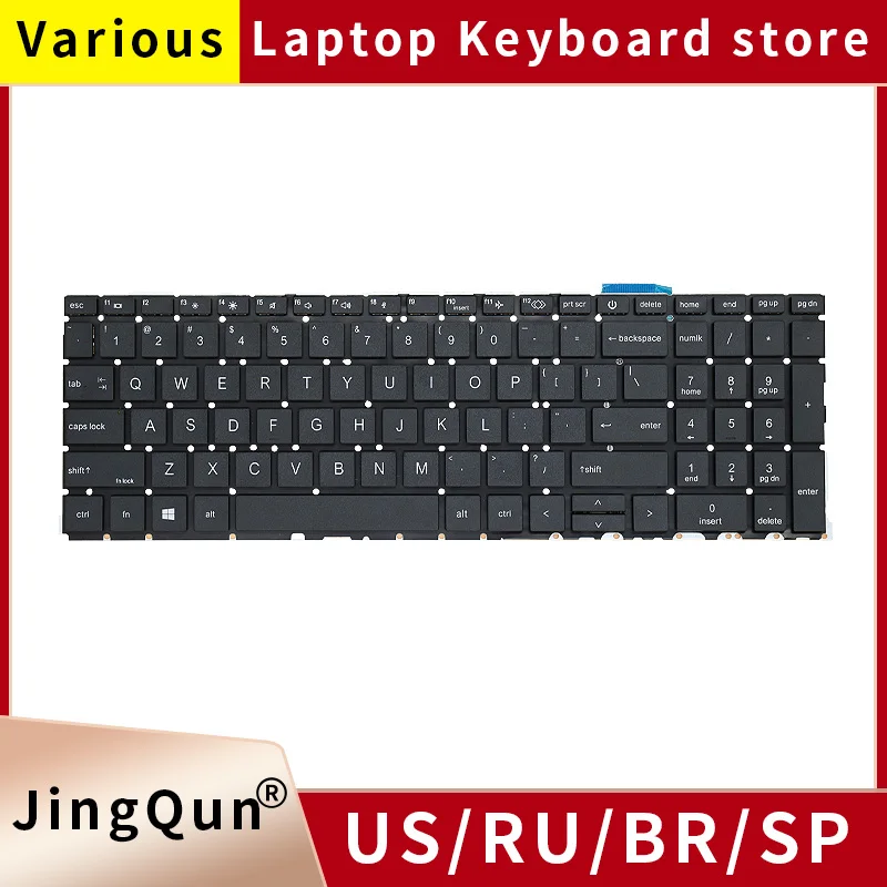 Teclado Original do Portátil do Russo com Luminoso Eua hp Probook 450 g8 455 g8 455r g8 650 g8 Hsn-q27c Hsn-q31c Novo