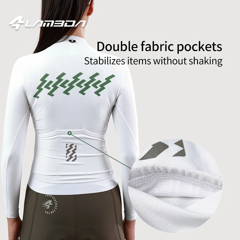 Lameda Women's Long Sleeve Cycling Jersey Moisture-absorbent Quick-drying Bicycle Top For Road Cycling Perfect Sport Apparel