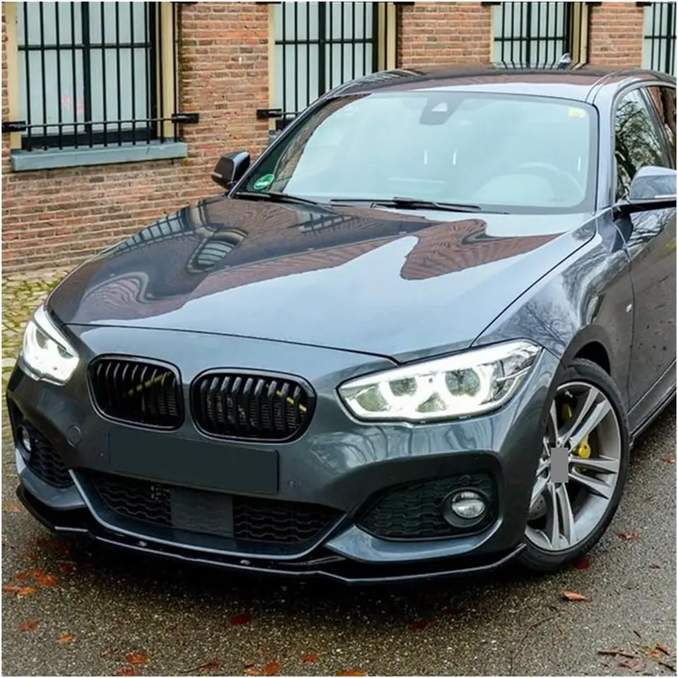 Compatibel for Bmw 1 Serie F20 F21 M-Pack M118i M120i M135i M140i 2015-2019 Auto Voorbumper Lip splitter Diffuser Lip Body Kit Spoiler (Color : Glossy black