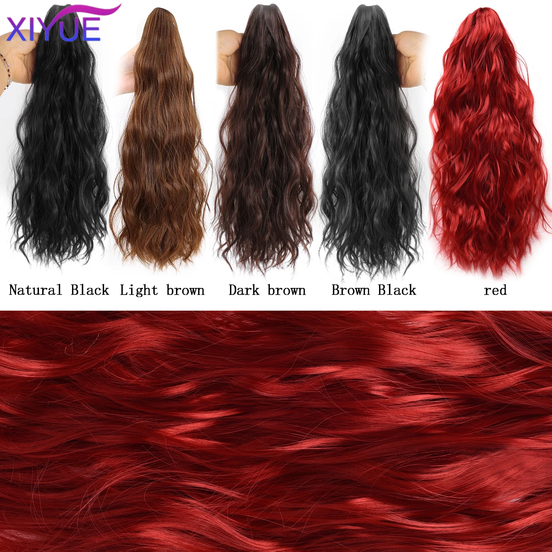 XY Premium Synthetic Curly Claw Clip In Ponytail Daily Use Blonde Short Hairpiece Fluffy Hair Fake Lady Pigtail Hair Extensions