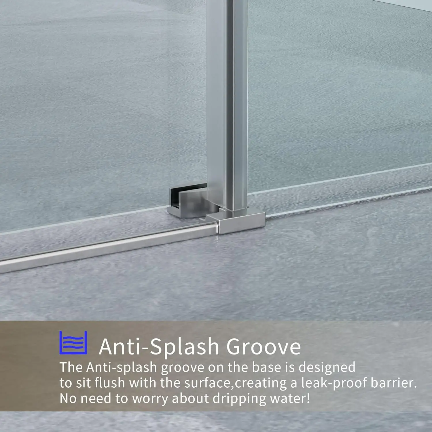 Shower Door 56-60" W x 76" H Frameless Shower Door,Glass Shower Door w/Seal Strip Parts and Handle,Stainless Steel Hardware 4