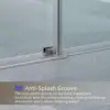 Shower Door 56-60" W x 76" H Frameless Shower Door,Glass Shower Door w/Seal Strip Parts and Handle,Stainless Steel Hardware 4