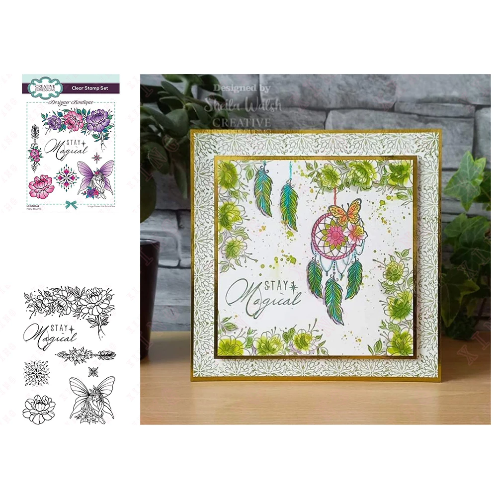 

New Diy Fairy Blooms Metal Cutting Dies Stamps Set Scrapbook Paper Craft Handmade Album Card Molds Decoration Embossing Template