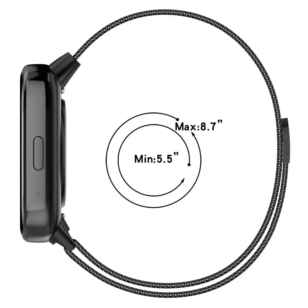 Elegant Milanese Magnetic Loop Watchband with TPU Soft Case and Screen Protector for Xiaomi Redmi Watch 3 Active