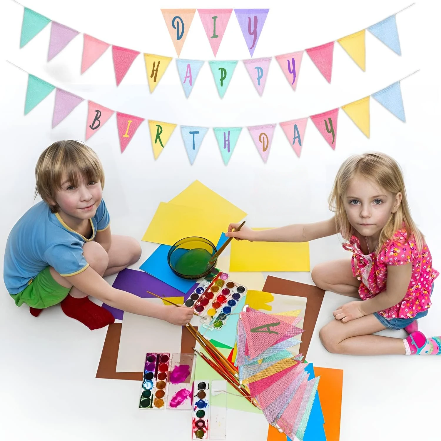 Colorful Rainbow Pennant To Decorate Mexican Pastel Colored Pennants Hanging Child Banner Birthday Garland School 4M 12-180PCS birthday banner party decorations