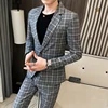 2024 Spring New Men's (suit + Trousers) Korean Version Slim Fashion Handsome Trend Hair Stylist Social Guy Two-piece Set 1