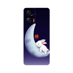 Soft Silicone Wolf and Marble Floral Phone Case Cover - Motorola Moto G Stylus 5G (2024) (1)