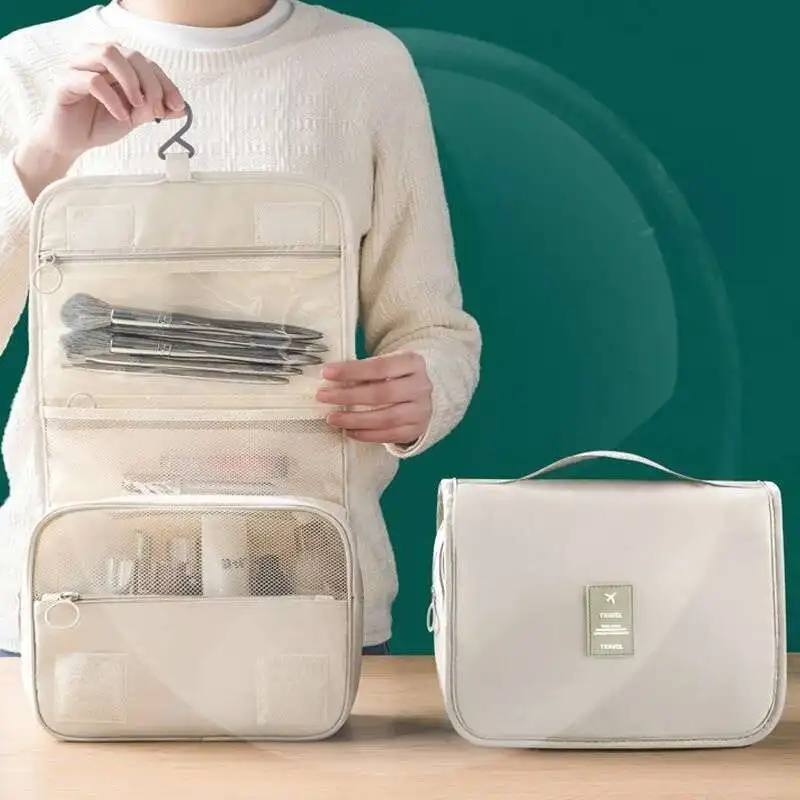 Makeup Bag Travel Cosmetic Bags Women Toiletries Organizer Waterproof Storage Bathroom Hook Wash Pouch