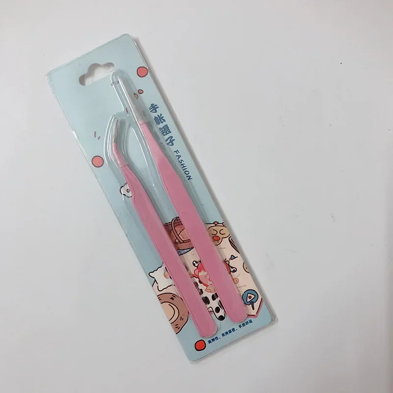 1.5mm Tweezers Scrapbook Sticker Washi Tape Picking Straight Head Elbow Tweezers DIY Junk Journal Album Crafts Supplies 2pcs