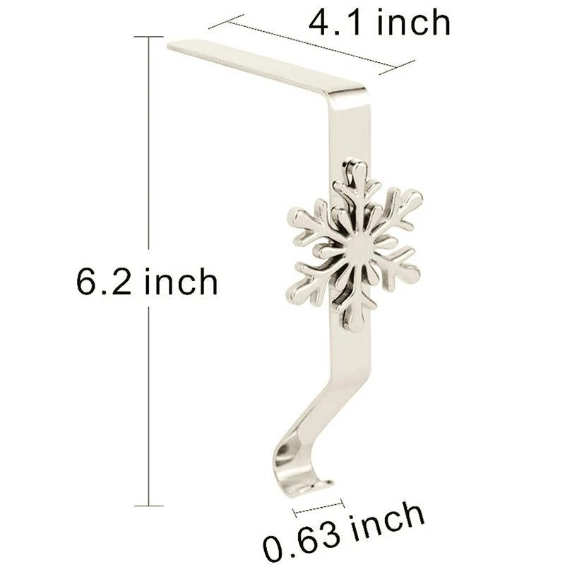 Christmas Stocking Holders Snowflake/Snowman/Elk/Tree Stocking Hook Clips for Mantle Fireplace Shelf Multi-Purpose Hooks DIY