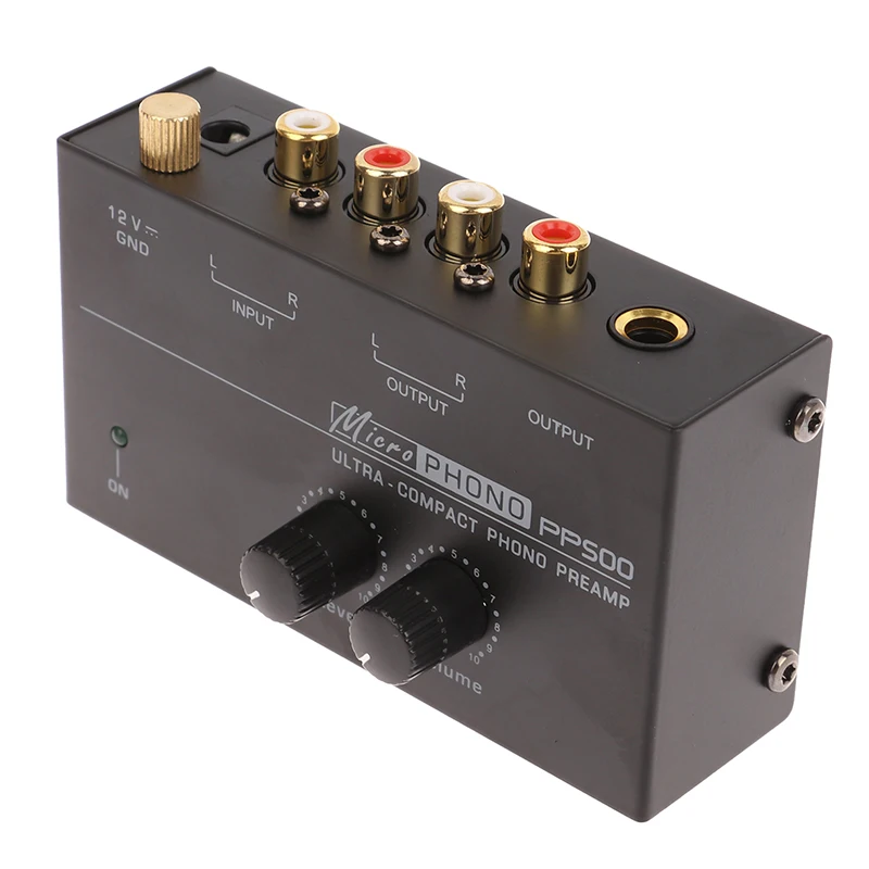 

1pc Ultra-compact PP500 Phono Preamplifier Preamp with Bass Treble Balance Volume Adjustment Pre-amp Turntable Preamplificador