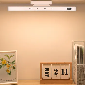 LED 터치 테이블 램프, 마그네틱 데스크 램프, 내장 2500mAh 배터리, 독서 캐비닛 거울 침대 옆 충전식 야간 조명