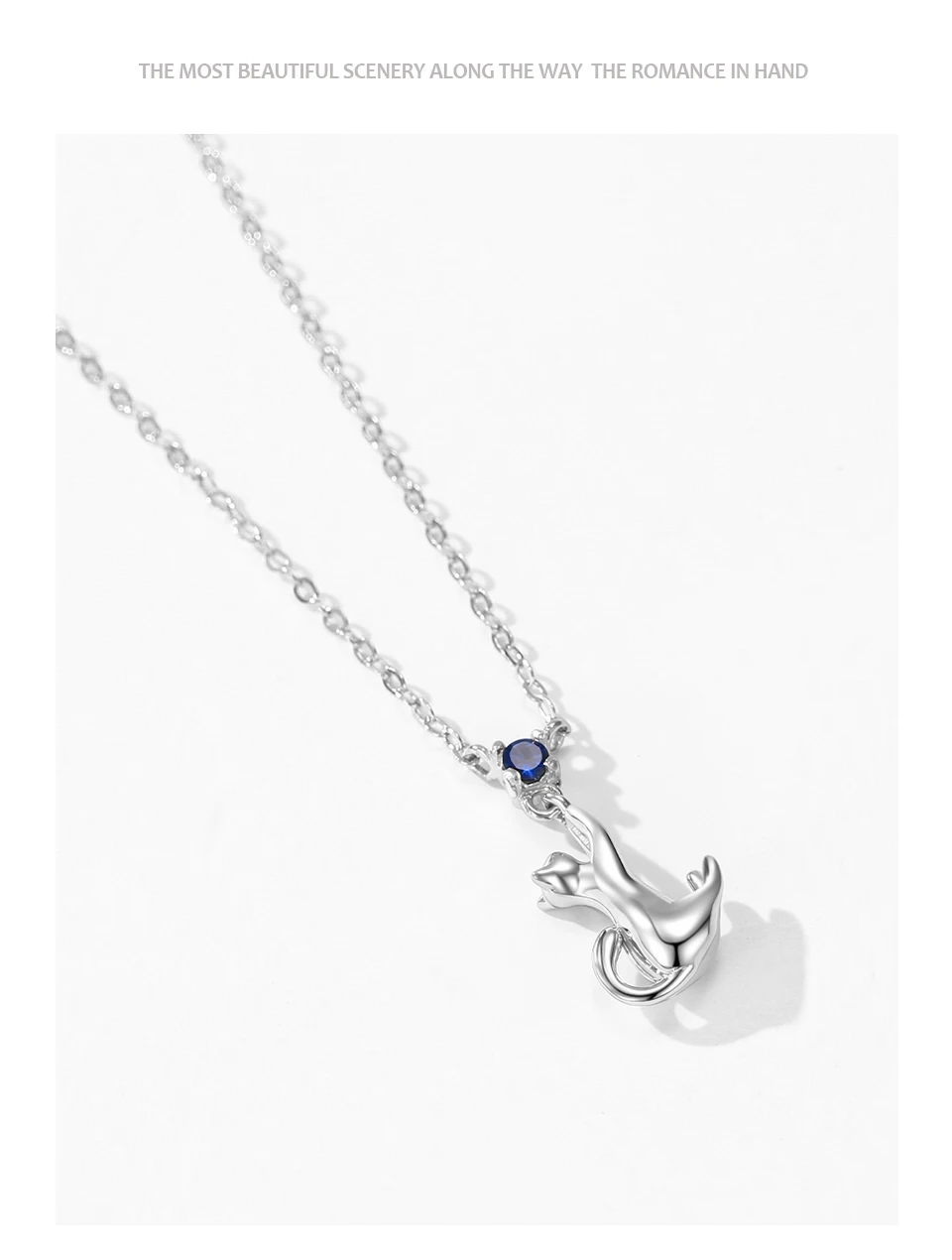 925 Sterling Silver Creative Cat Pendant Necklace Earrings For Women - PeticaDeals