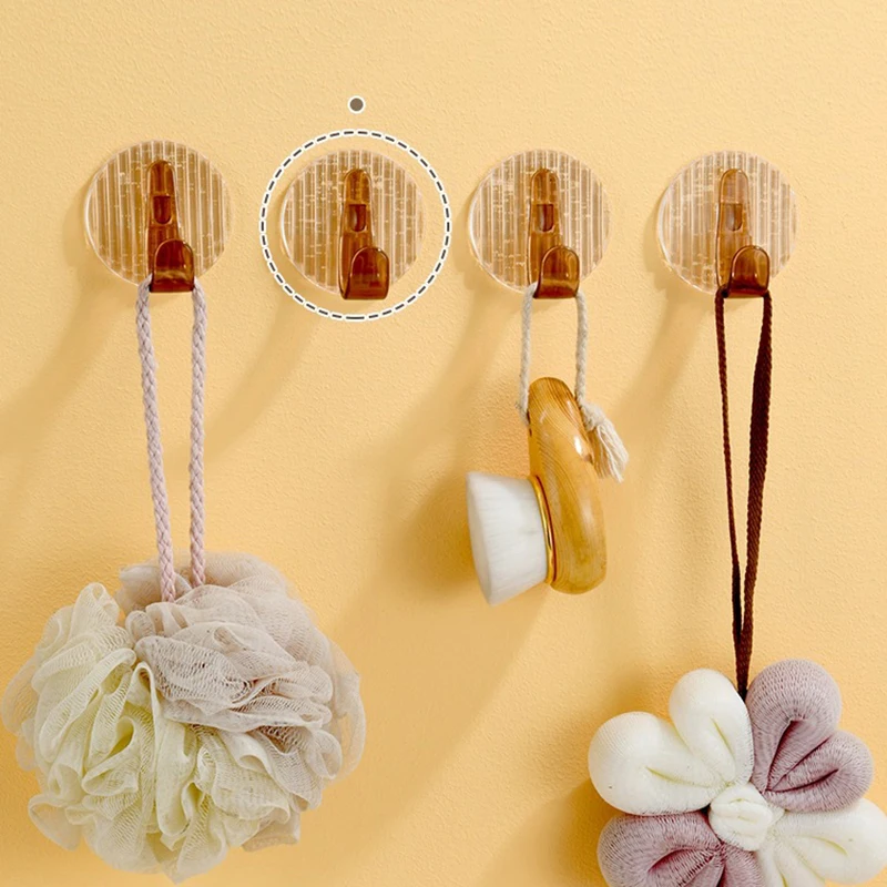 

Acrylic Wall Hook Home Decor Strong Adhesive Bathroom Towel Rack No Punching Hanging Coat Hanger Door Back Key Bag Holder