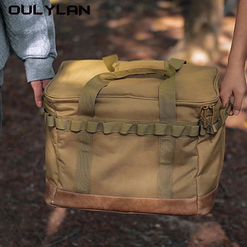 

Oulylan Picnic Camping Pack Bag Picnic Supplies Storage Box Travel Tableware Bags Outdoor Handbag Camping Bag Large Capacity