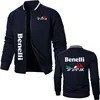 Spring Autumn Men's new zipper jacket Sweatshirt coat Benelli TRK 502X print Casual plaid Harajuku cotton Men's baseball jacket 2