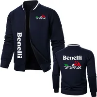 Spring Autumn Men's new zipper jacket Sweatshirt coat Benelli TRK 502X print Casual plaid Harajuku cotton Men's baseball jacket 2