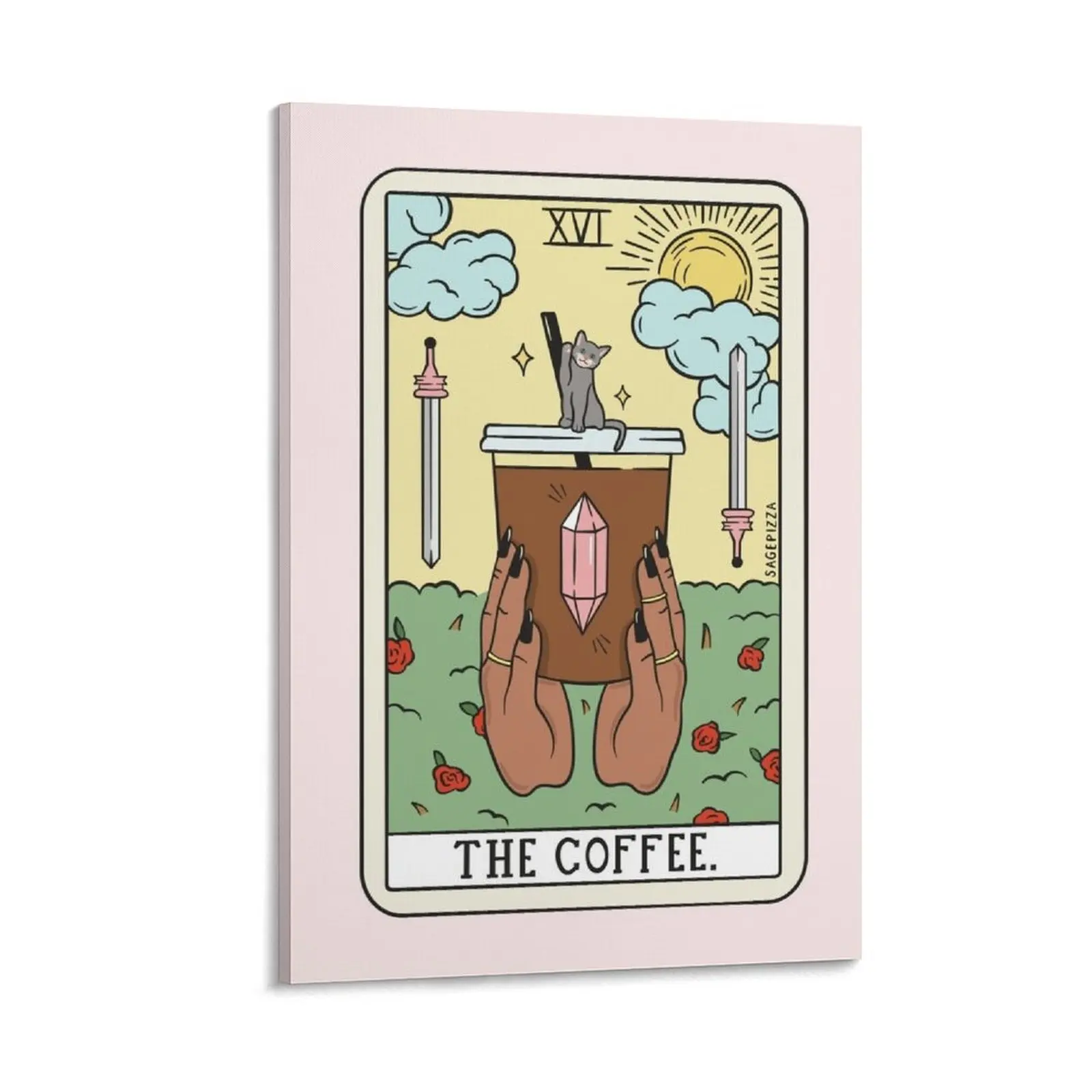 

COFFEE READING (DARK) Canvas Painting house decoration Paintings on the wall