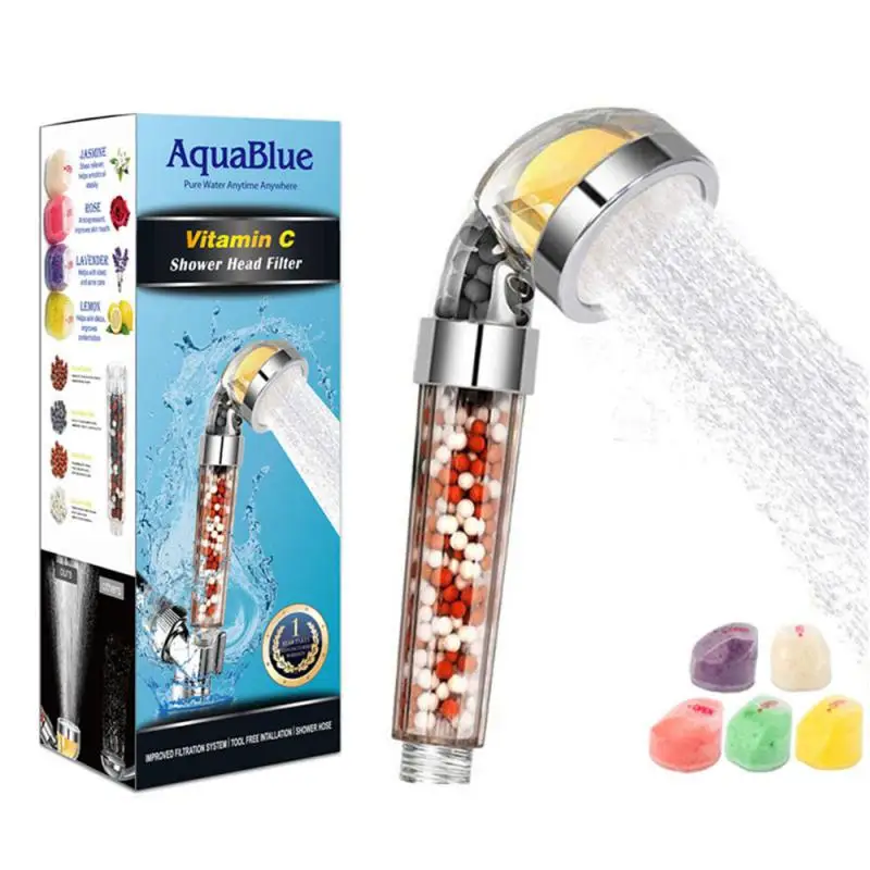 

Nozzle Negative Ion Shower High Pressure Bathroom Water Filter Pure Lemon Aromatherapy Maifanshi Spa Shower Head New Arrival