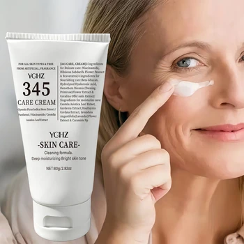 Crema Viso 345 - Crema Notte, Riduce le Rughe Sottili e le Macchie Scure, Senza Alcool, Adatta per Pelli Leggermente Sensibili e con Pori Dilatati, Adatta a Tutti i Tipi di Pelle, Nutriente in Profondità e Idratante Intenso