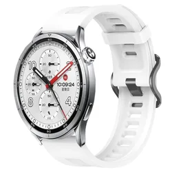 Enhanced Silicone Sport Strap - 22mm Replaceable Correa, Vibrant Color Edition - Xiaomi S5 - 4 - 3 - 2 - 1 (White)