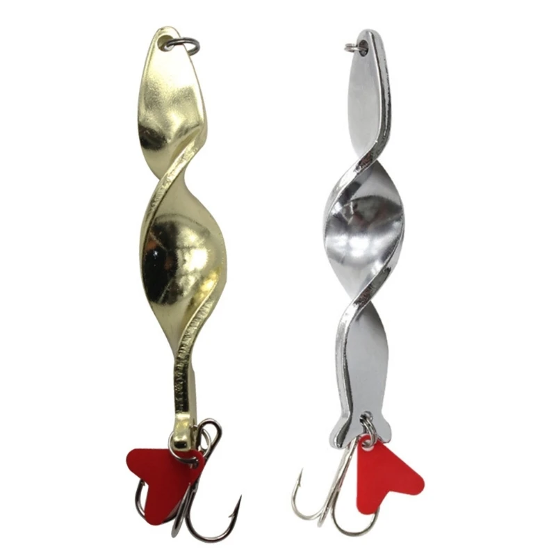 G92F Esche Per Spinner In Metallo Duro Trolling Spinning Spirali Cucchiai Lunghi Cast Richiamo Pesca Spinner Vite Rotazione