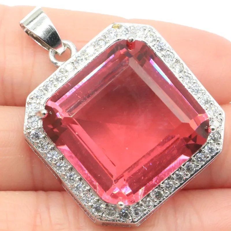 14g Real Customized 925 Solid Sterling Silver  PENDANT Aquamarine Rhodolite Garnet Kunzite London Swiss Blue Tourmaline Peridot
