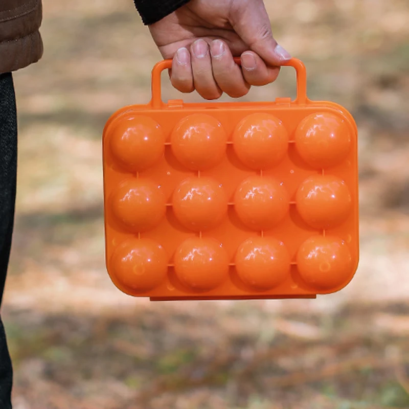 6/12 Grid Egg Storage Box Plastic Travel Portable Kitchen Utensils Outdoor Picnic BBQ Camping Tableware Camping Gear portable tableware egg storage box